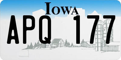 IA license plate APQ177