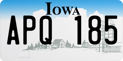 IA license plate APQ185