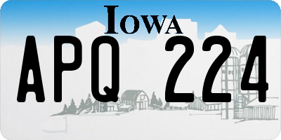 IA license plate APQ224