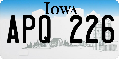 IA license plate APQ226