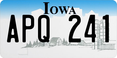 IA license plate APQ241