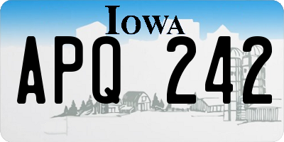 IA license plate APQ242