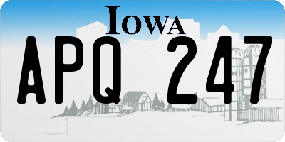 IA license plate APQ247
