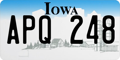 IA license plate APQ248