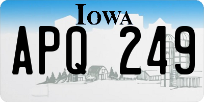 IA license plate APQ249