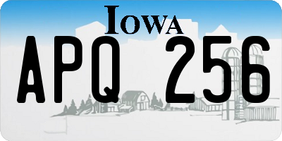 IA license plate APQ256