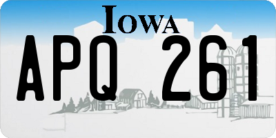 IA license plate APQ261