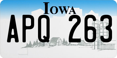 IA license plate APQ263