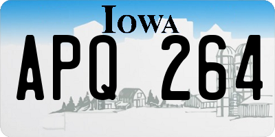 IA license plate APQ264