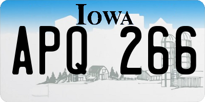 IA license plate APQ266