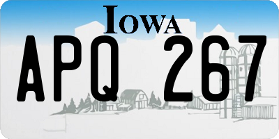 IA license plate APQ267