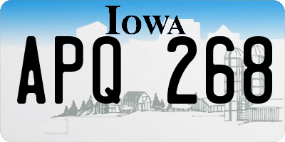 IA license plate APQ268