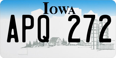 IA license plate APQ272