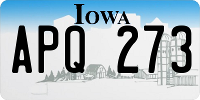 IA license plate APQ273