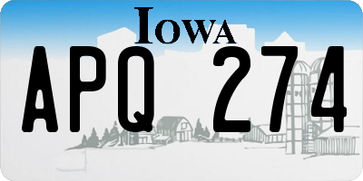 IA license plate APQ274