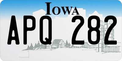 IA license plate APQ282