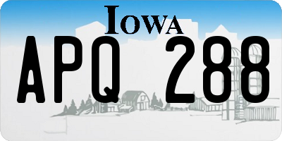 IA license plate APQ288