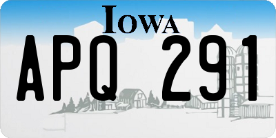 IA license plate APQ291