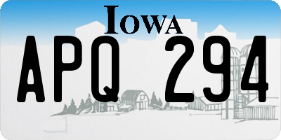 IA license plate APQ294
