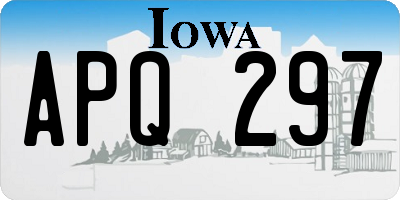 IA license plate APQ297