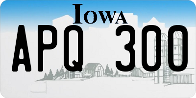 IA license plate APQ300