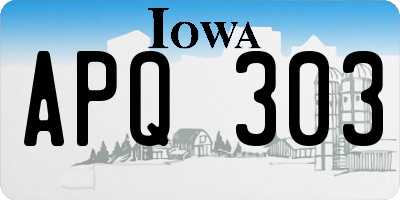 IA license plate APQ303