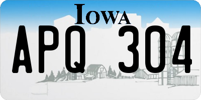 IA license plate APQ304