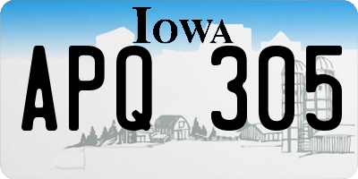 IA license plate APQ305