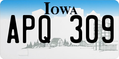 IA license plate APQ309