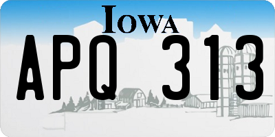 IA license plate APQ313
