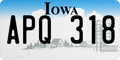 IA license plate APQ318