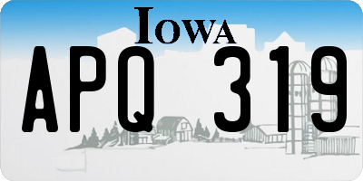 IA license plate APQ319