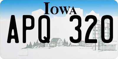 IA license plate APQ320