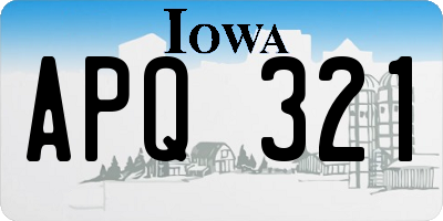 IA license plate APQ321