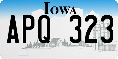 IA license plate APQ323