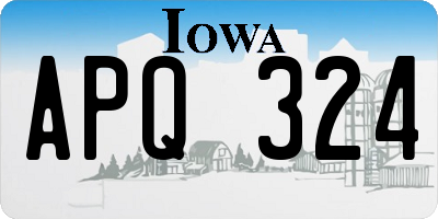 IA license plate APQ324