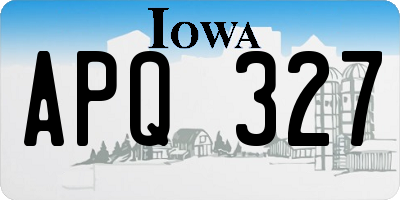 IA license plate APQ327