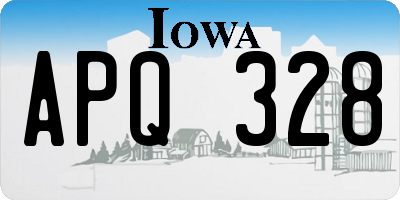 IA license plate APQ328
