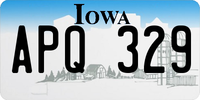 IA license plate APQ329