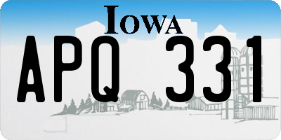 IA license plate APQ331