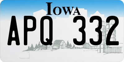 IA license plate APQ332