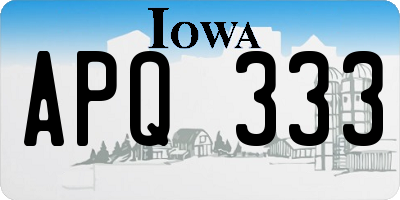 IA license plate APQ333