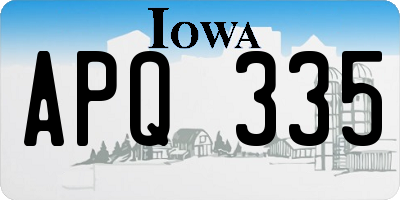 IA license plate APQ335