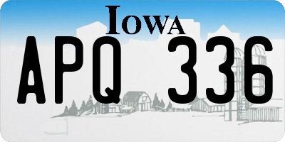 IA license plate APQ336