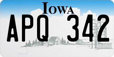 IA license plate APQ342