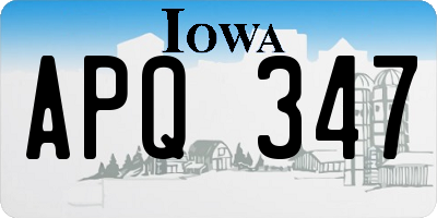 IA license plate APQ347