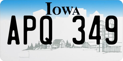 IA license plate APQ349