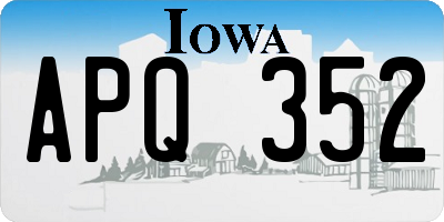 IA license plate APQ352