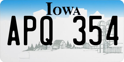 IA license plate APQ354