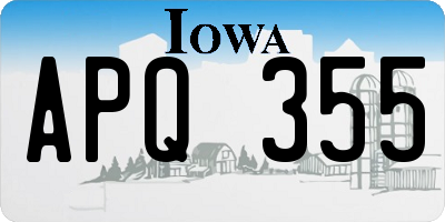 IA license plate APQ355